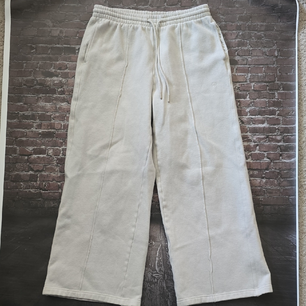 Victoria's Secret Women's Casual Drawstring Sweatpants in Light Beige - L